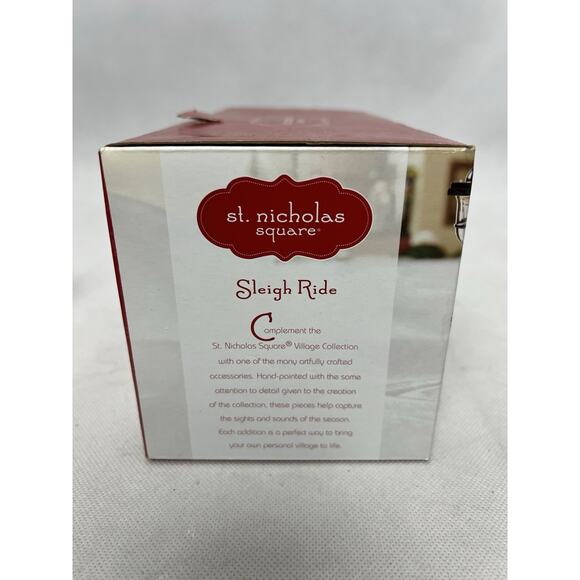 St Nicholas Square Christmas Village Collection Accessory Sleigh Ride P30106-14 - Picture 2 of 7